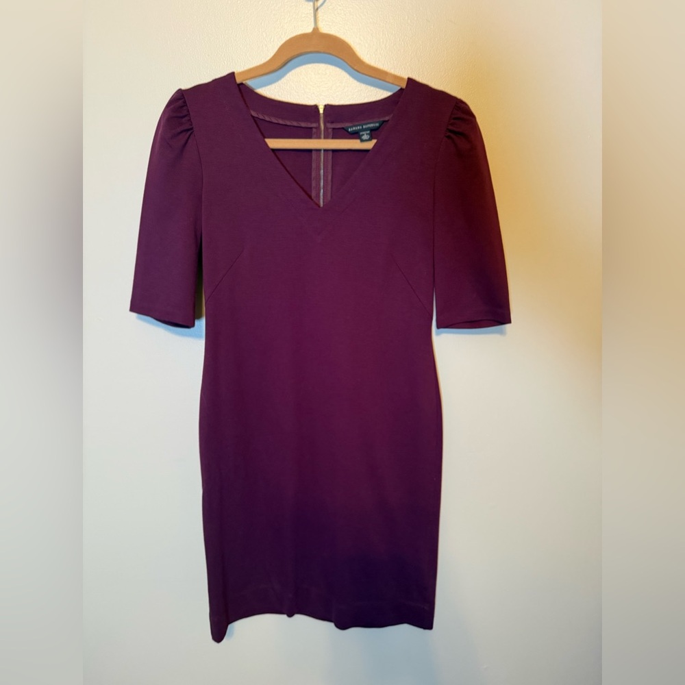 Like New Banana Republic Rich Plum Midi Dress Sz 4